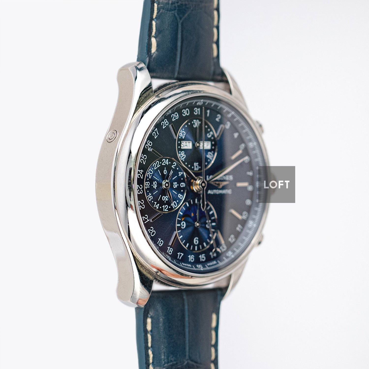 Longines Master Collection Chrono Moonphase Blue 42mm