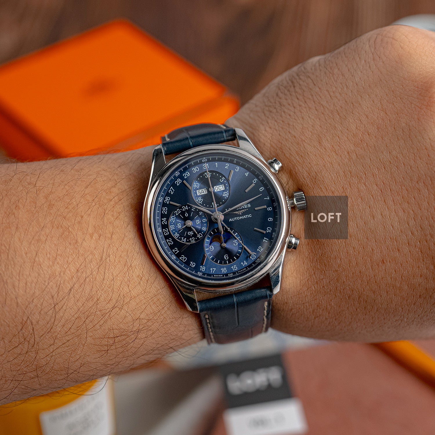 Longines Master Collection Chrono Moonphase Blue 42mm