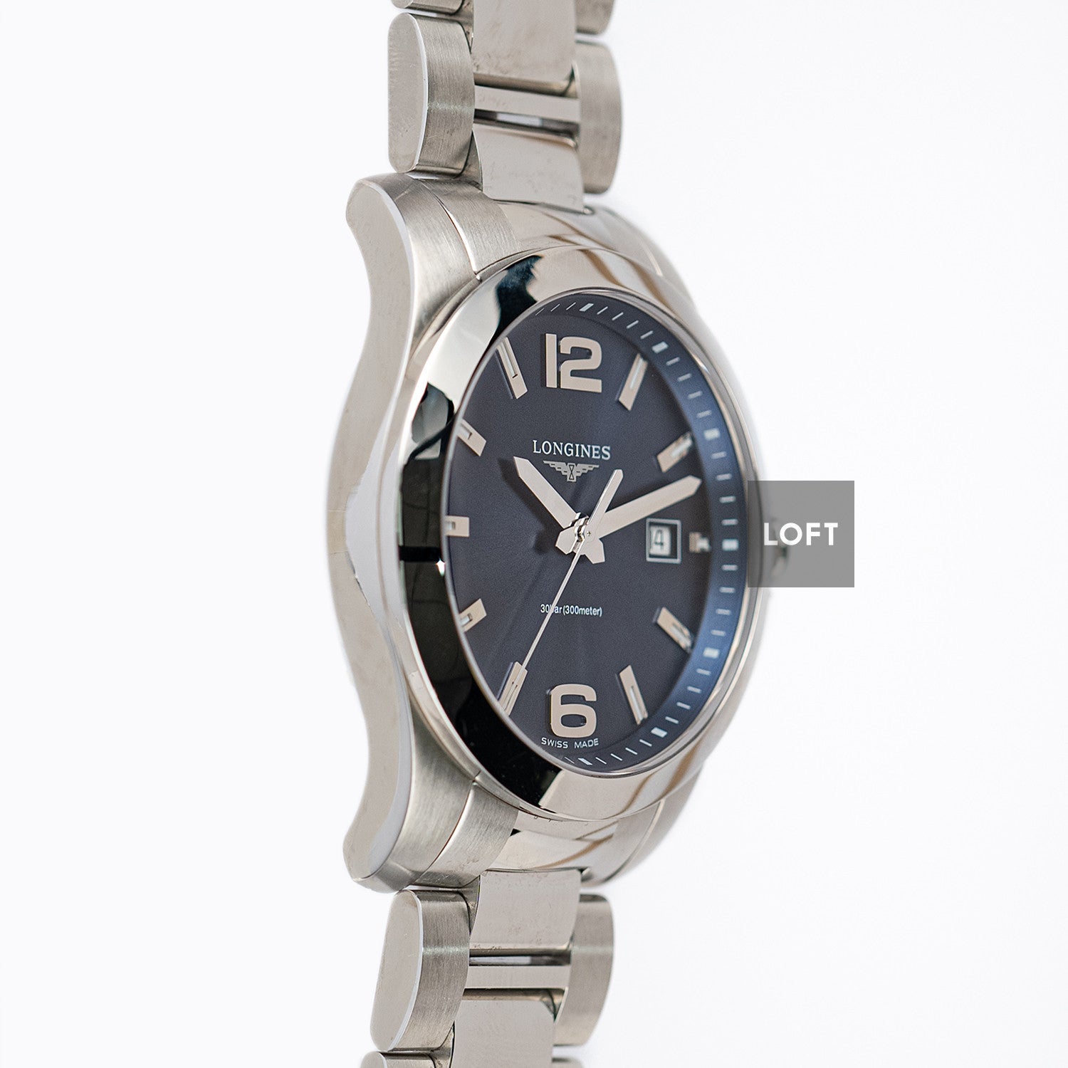 Longines Conquest Quartz Blue Sunburst Dial 41mm