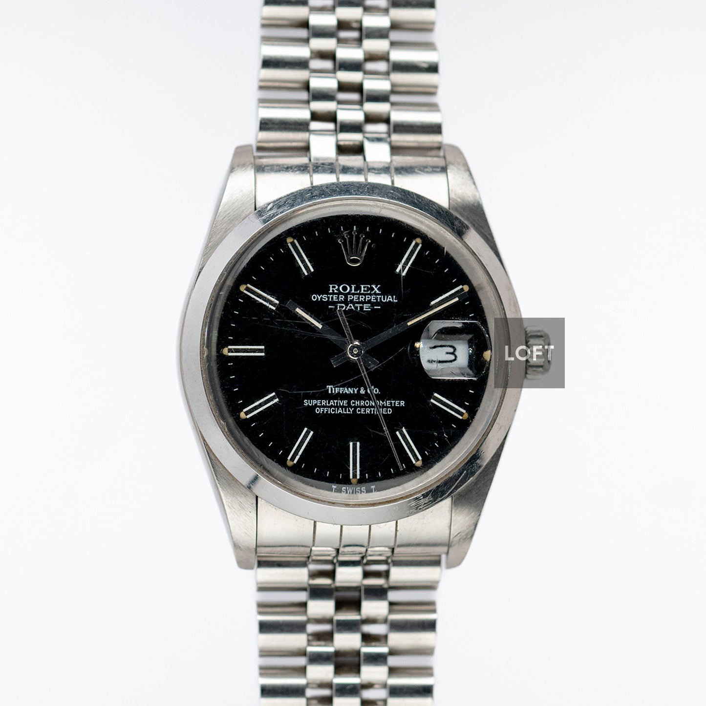 Rolex Oyster Perpetual Date 15000 Tiffany & Co. 34mm