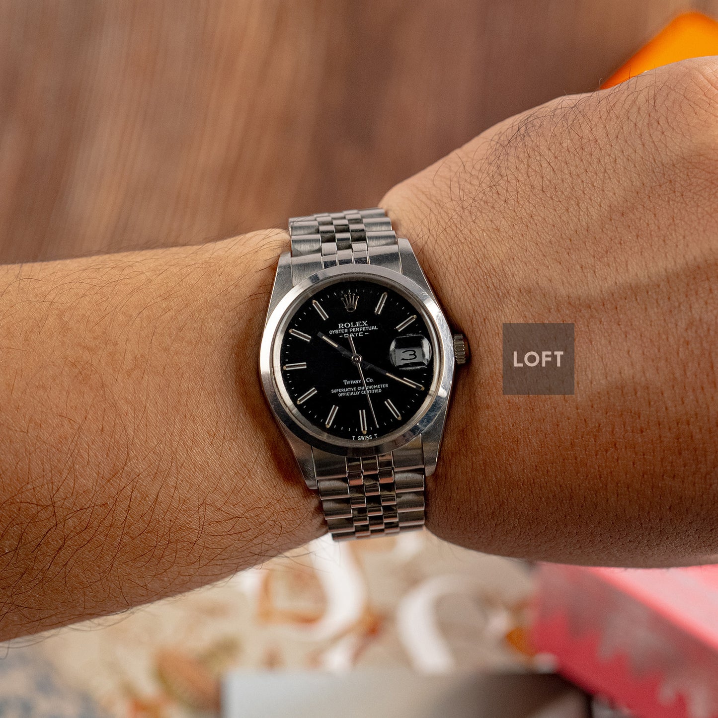 Rolex Oyster Perpetual Date 15000 Tiffany & Co. 34mm