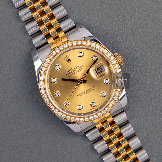 Rolex Datejust 116243 Yellow Gold Diamond 36mm
