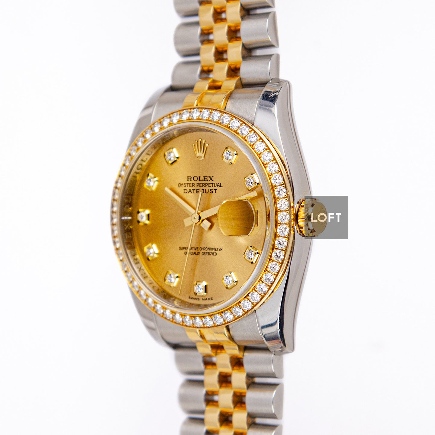 Rolex Datejust 116243 Yellow Gold Diamond 36mm