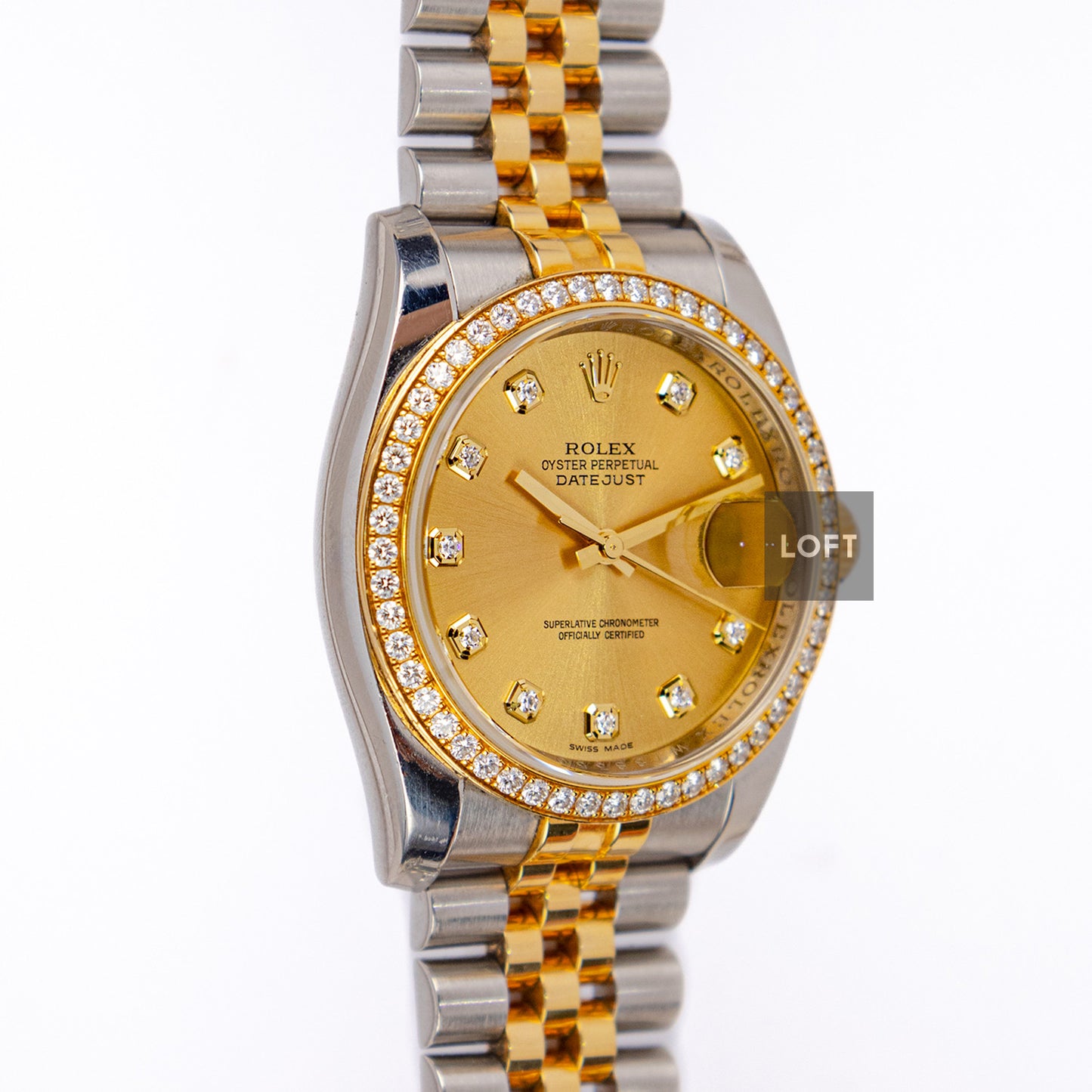 Rolex Datejust 116243 Yellow Gold Diamond 36mm