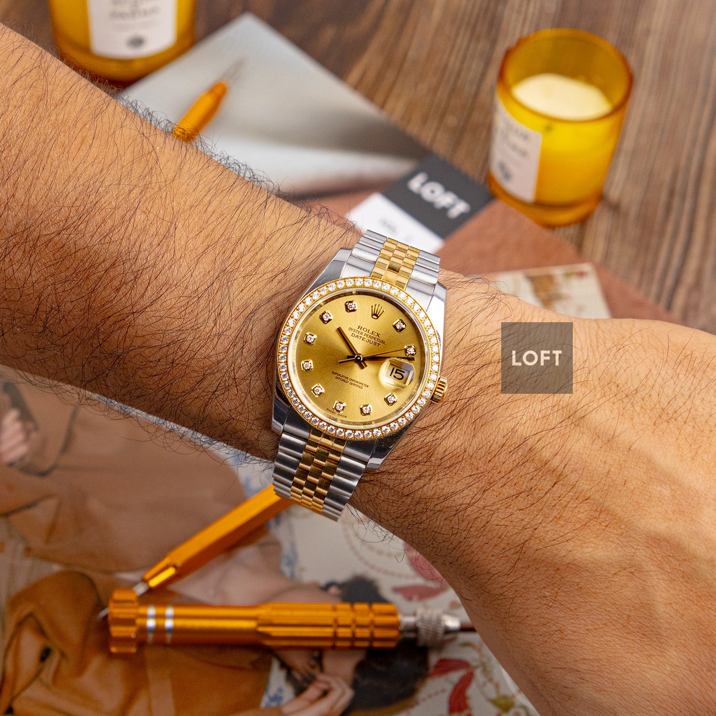 Rolex Datejust 116243 Yellow Gold Diamond 36mm