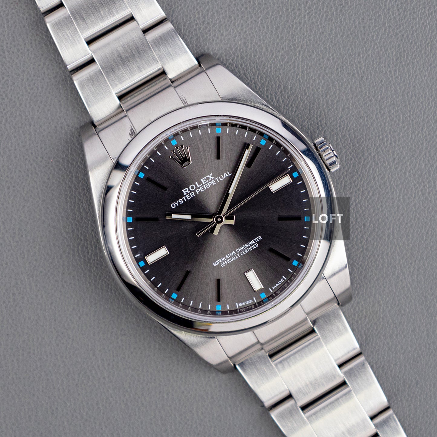Rolex Oyster Perpetual 114300 Dark Rhodium 39mm