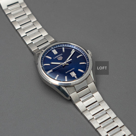 TAG Heuer Carrera Calibre 5 Automatic Blue Dial 39mm