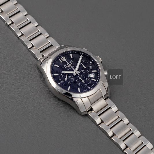 Longines Conquest Classic Chronograph Black 41mm