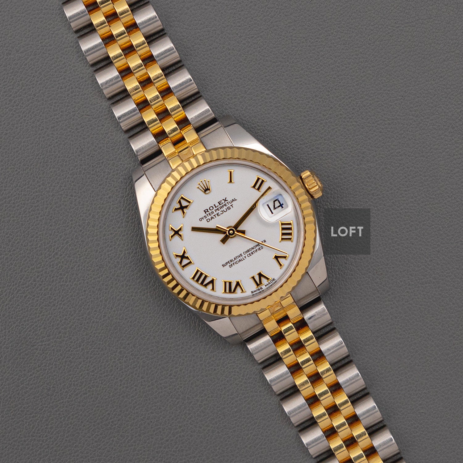 Rolex Datejust 31 Rolesor Yellow Fluted Jubilee 31mm