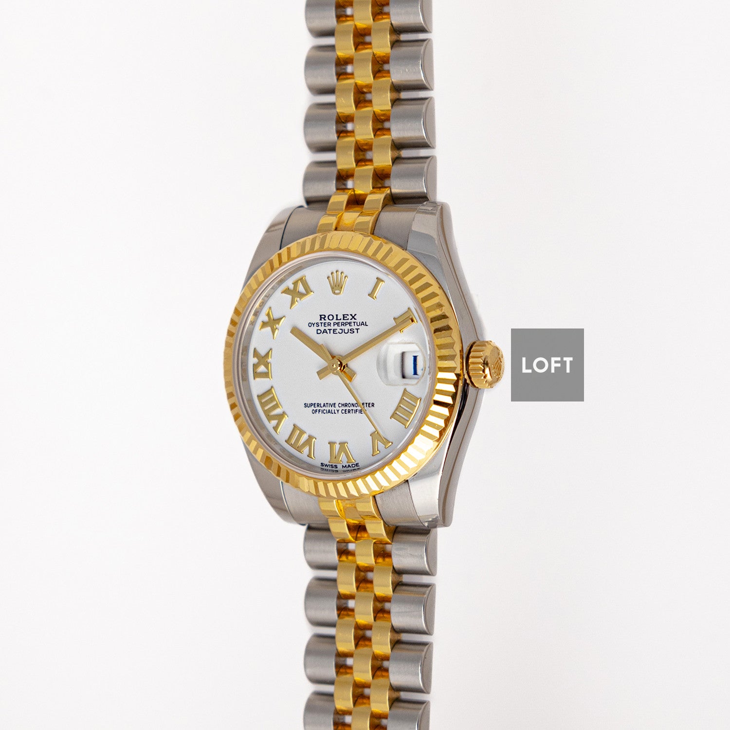 Rolex Datejust 31 Rolesor Yellow Fluted Jubilee 31mm