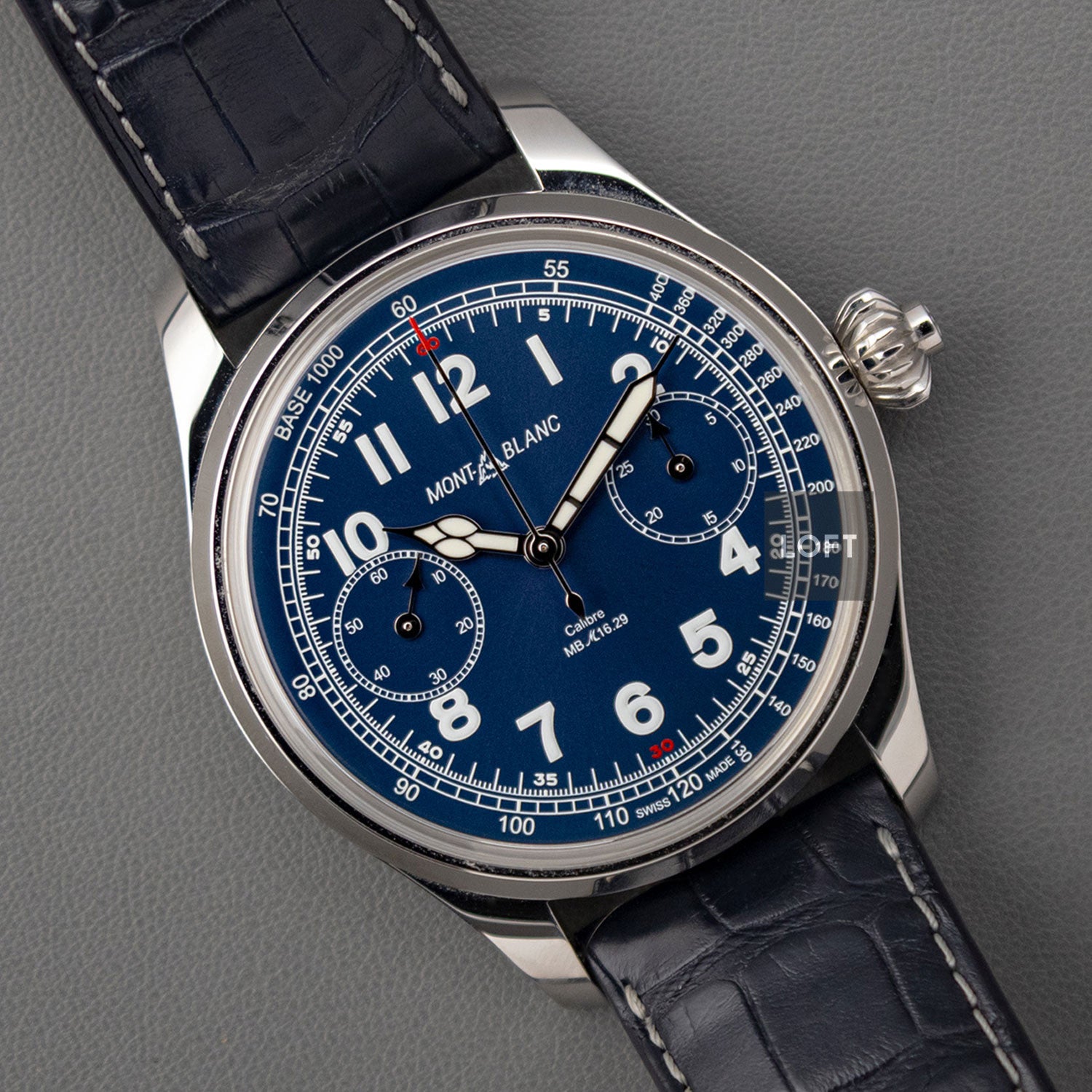 Montblanc 1858 Chronograph Tachymeter Blue 44mm – LOFT