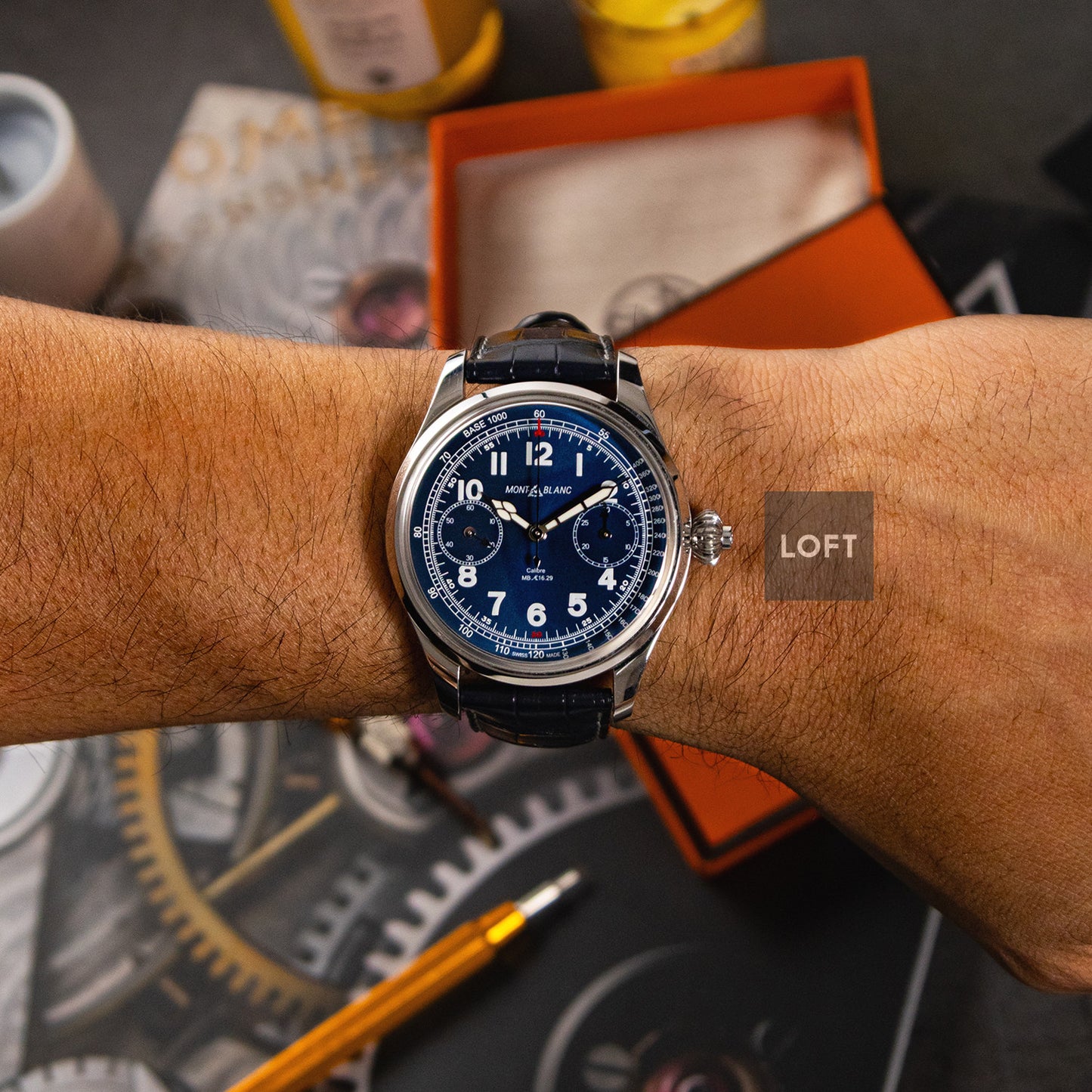 Montblanc 1858 Chronograph Tachymeter Blue 44mm