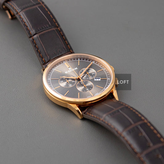 Edox Les Vauberts Chronograph Date Quartz 42mm