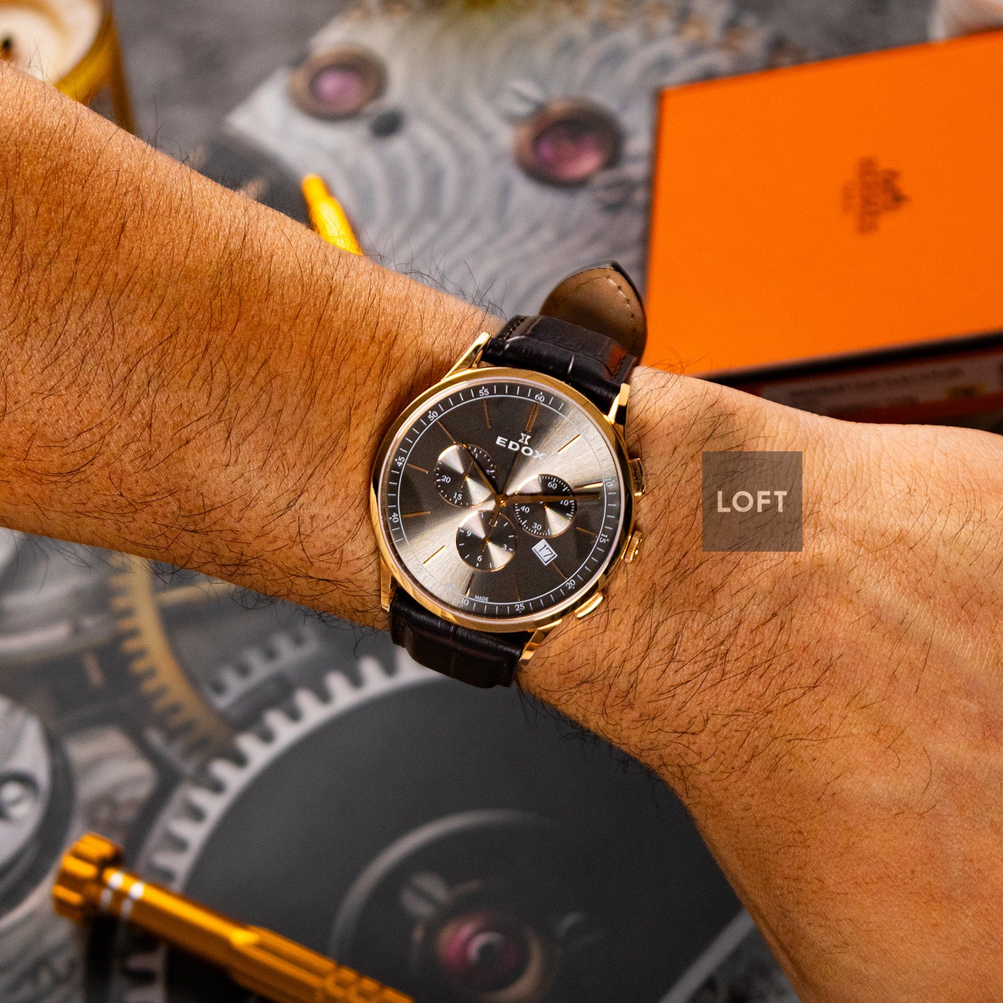 Edox Les Vauberts Chronograph Date Quartz 42mm
