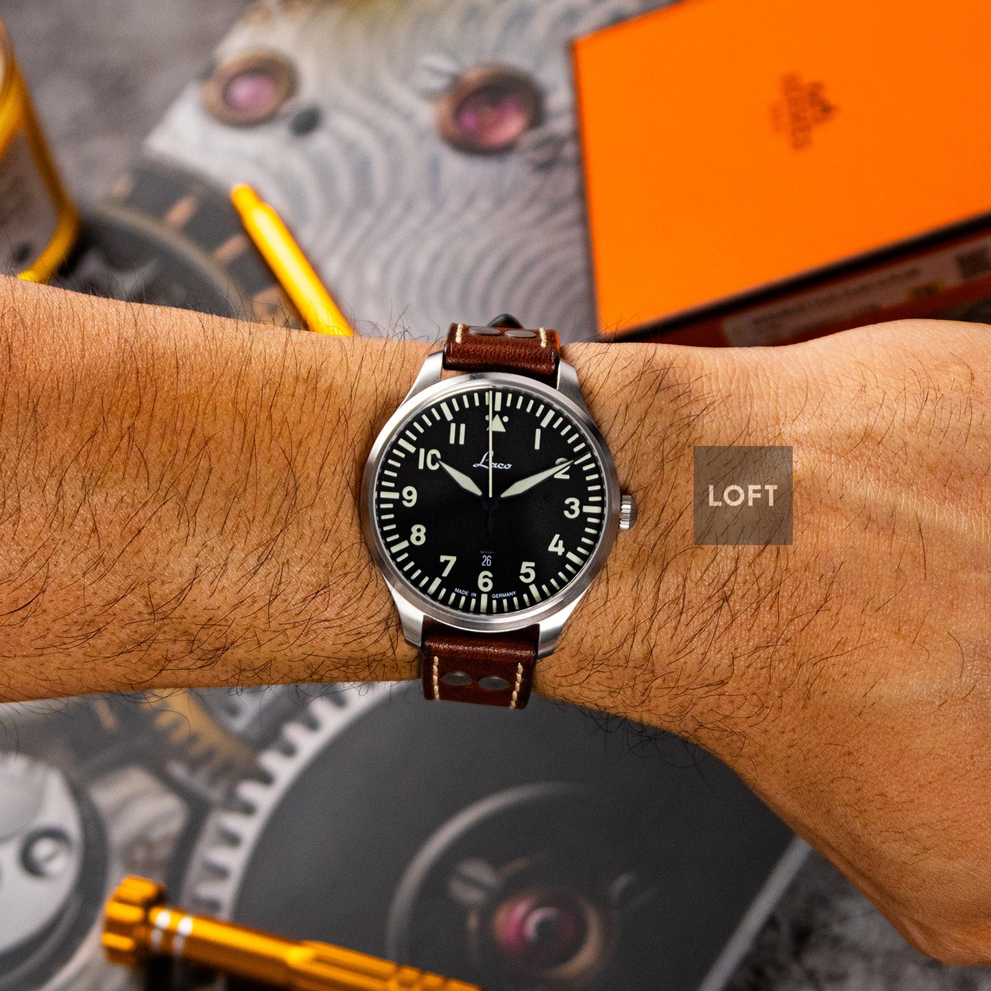 Laco Pilot Watch Basic GENF.2.D Quartz 40mm