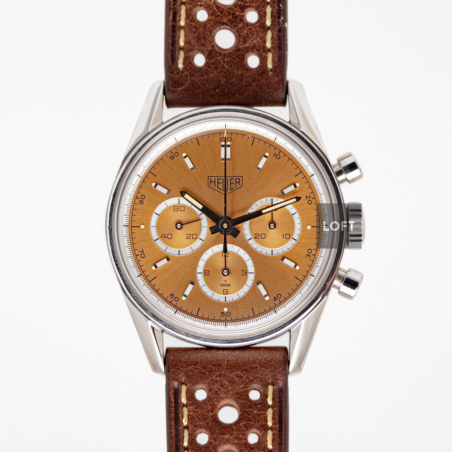 Heuer Carrera 1964 Lemania Salmon 36mm