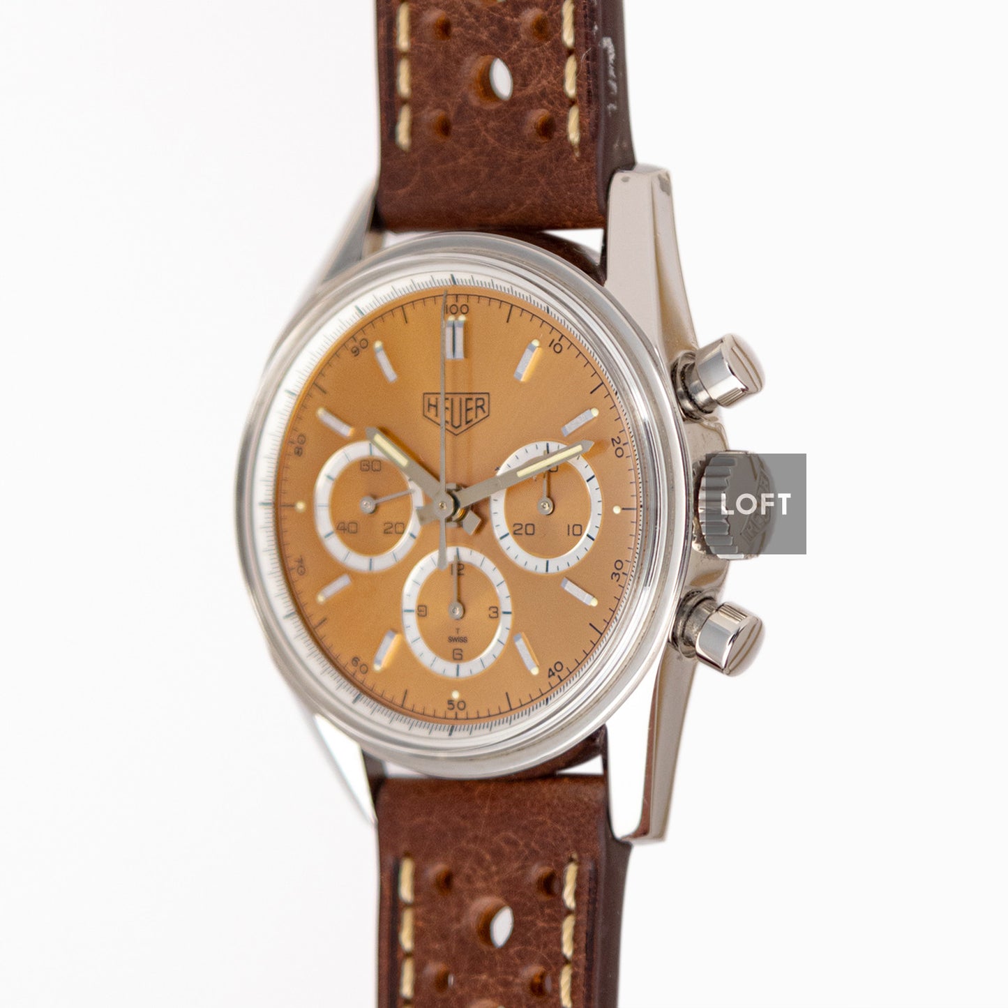 Heuer Carrera 1964 Lemania Salmon 36mm
