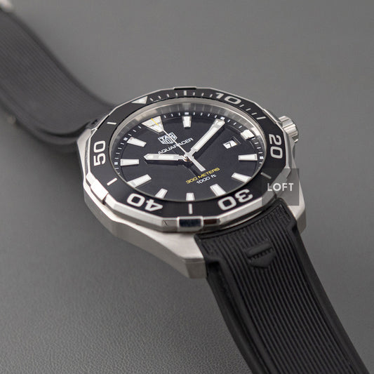 TAG Heuer Aquaracer Quartz Black Dial Rubber 43mm