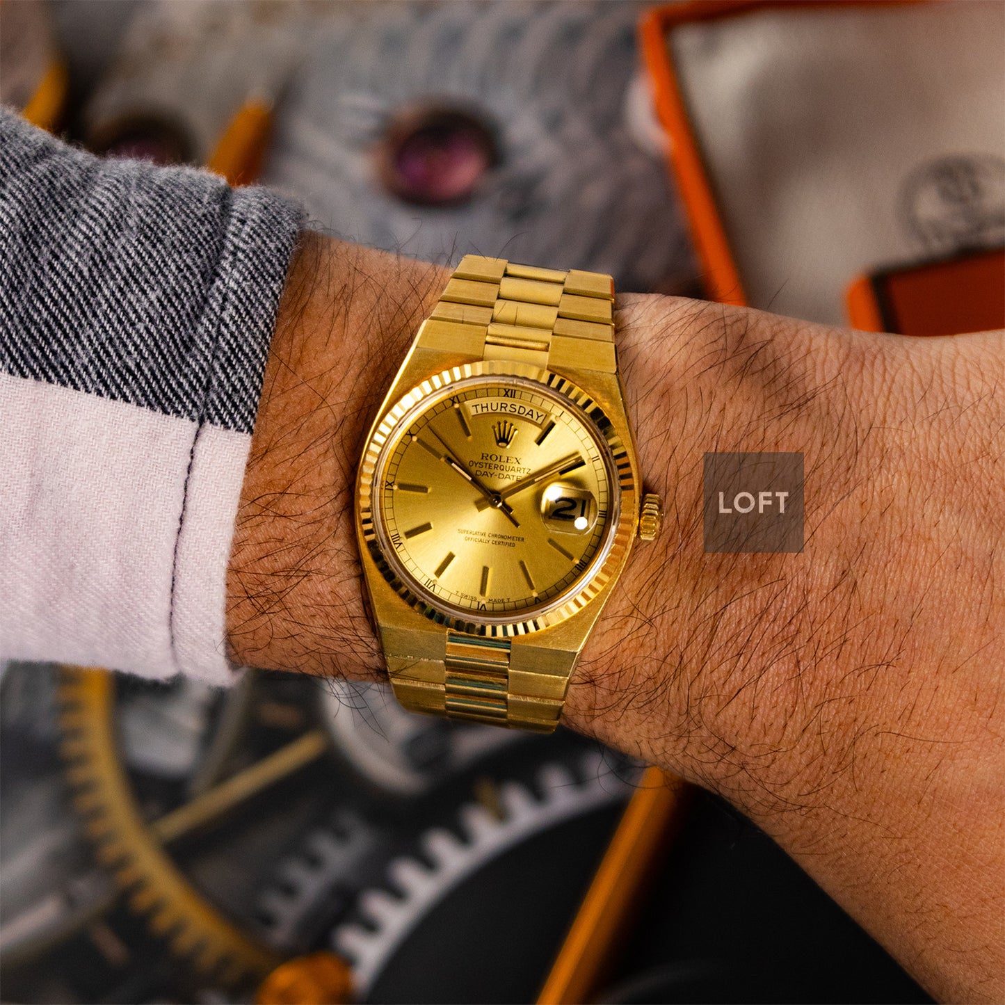 Rolex Oysterquartz Day-Date 19018 Yellow Gold 36mm