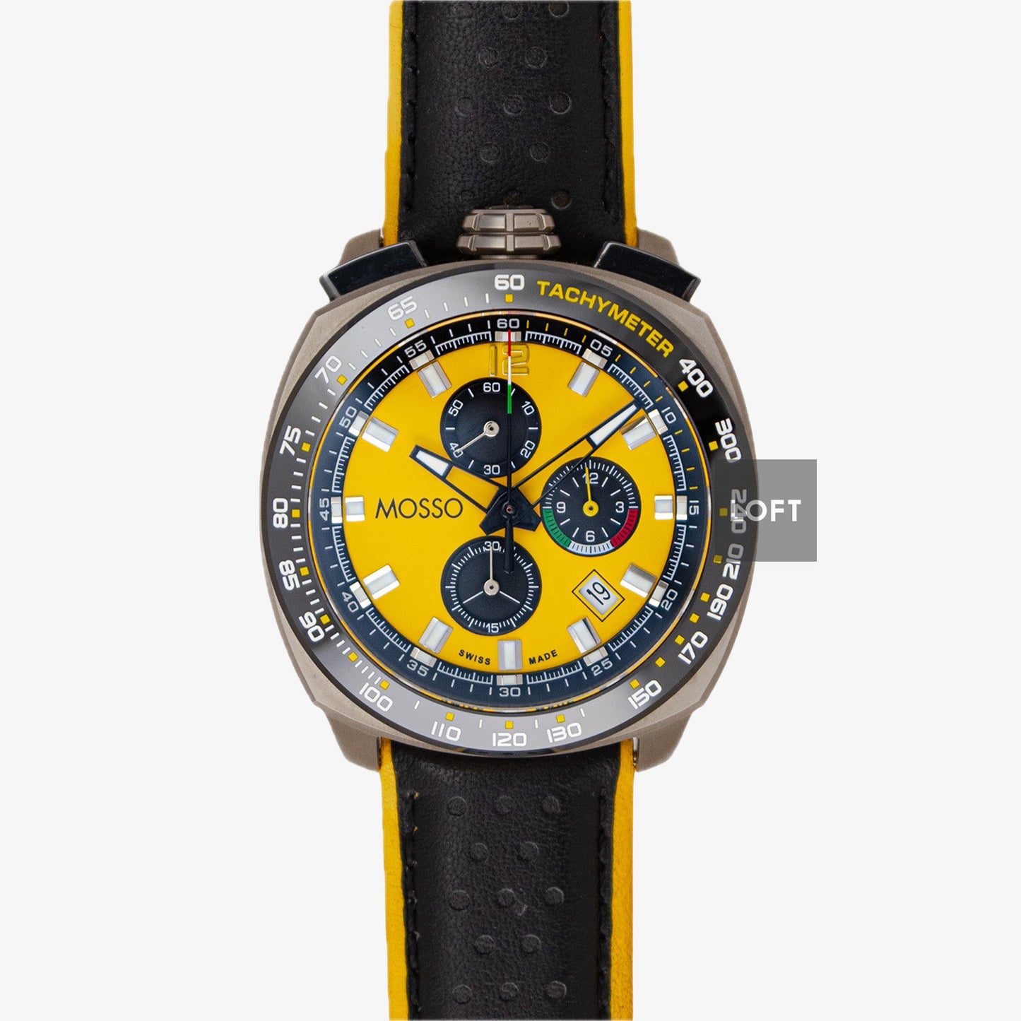 Mosso Italia Bull Head Quartz Chronograph Yellow 42mm
