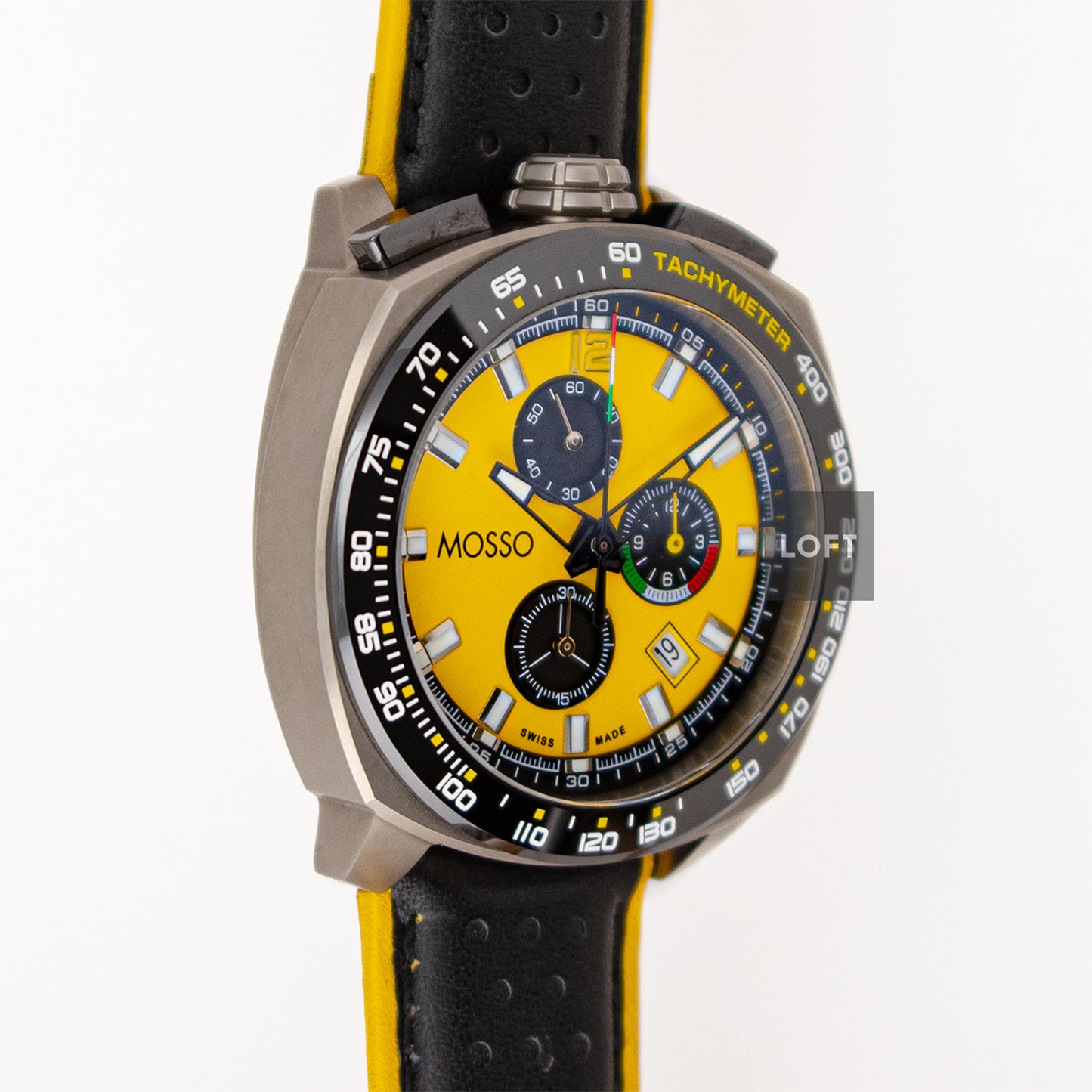 Mosso Italia Bull Head Quartz Chronograph Yellow 42mm