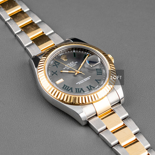 Rolex Datejust II Rolesor Slate Roman Dial 41mm