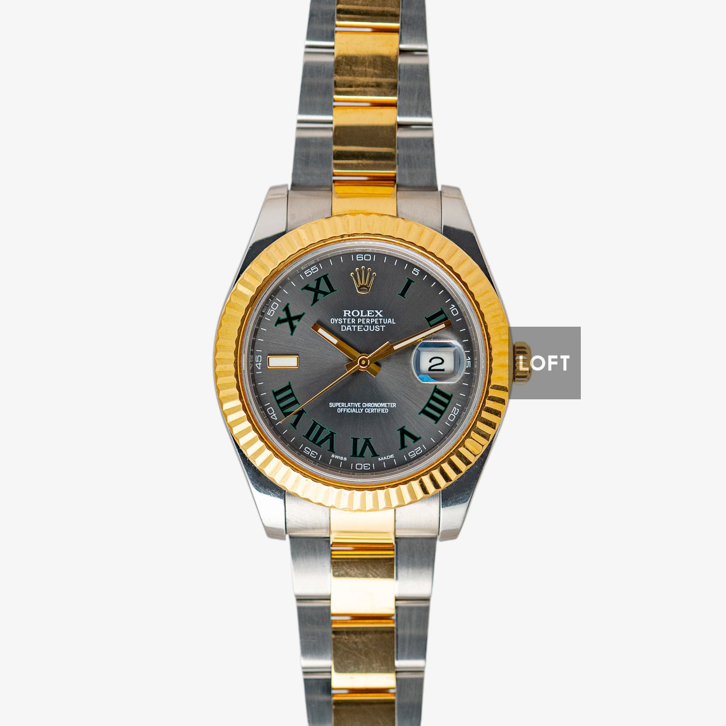 Rolex Datejust II Rolesor Slate Roman Dial 41mm