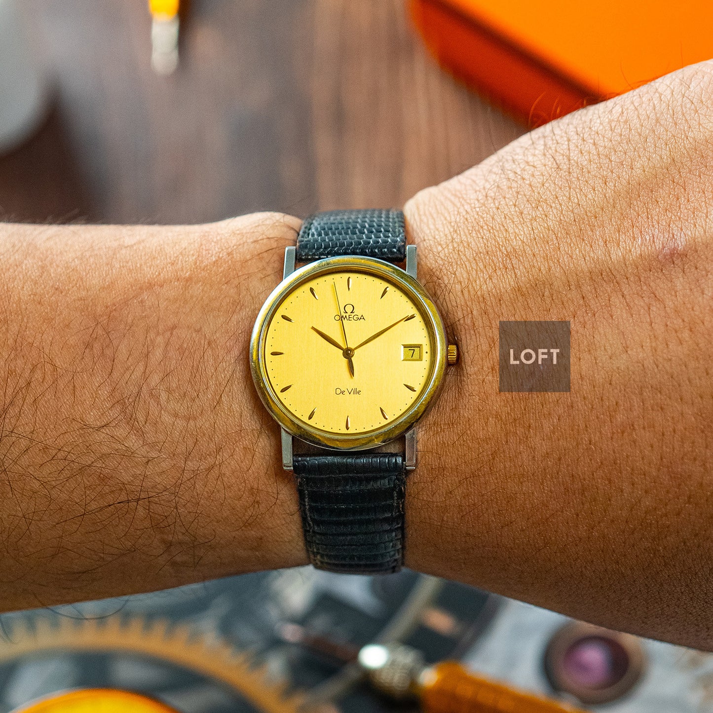 Omega De Ville Quartz Golden Dial Vintage 36mm