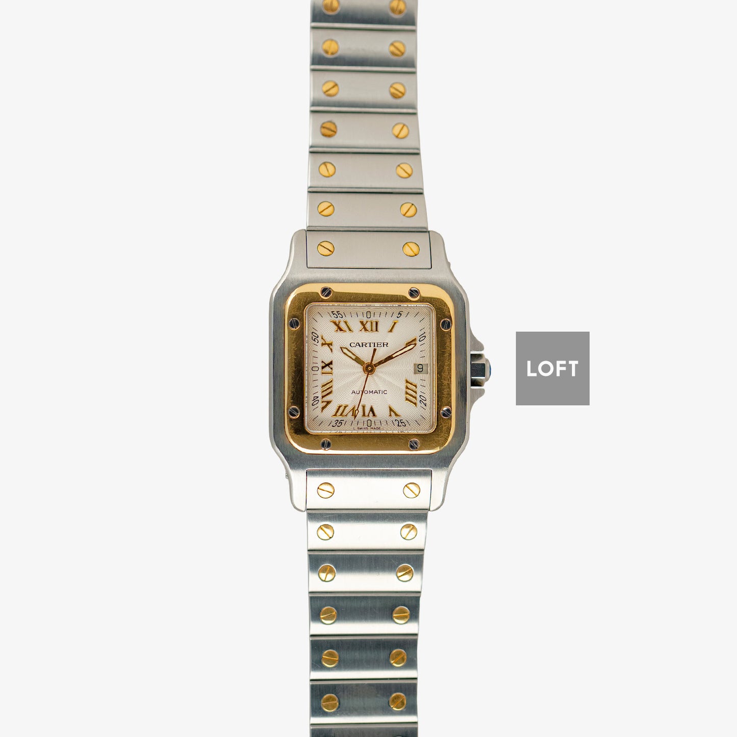 Cartier Santos Galbée Automatic Date Silver Dial 29mm