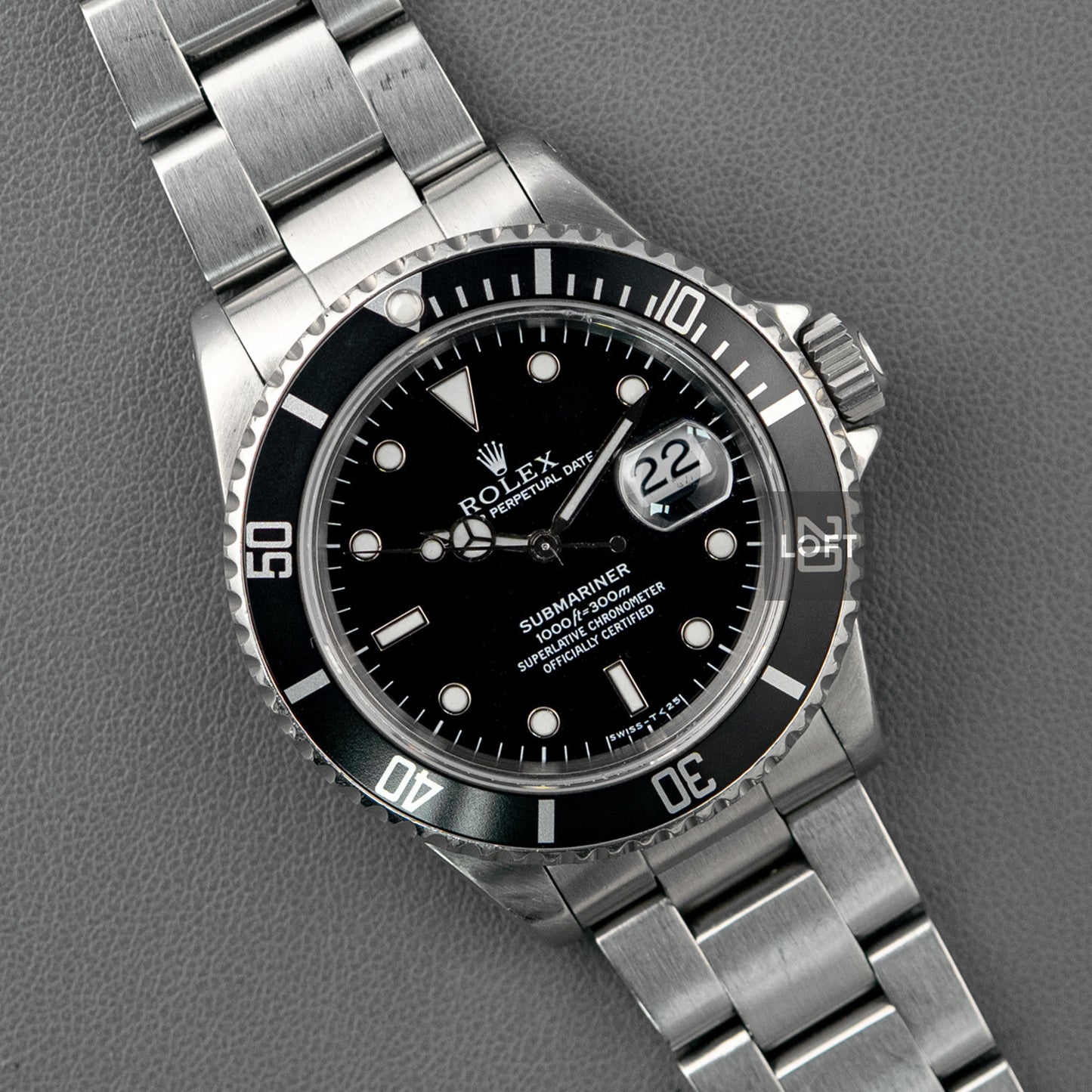 Rolex Submariner Date 16610 Tritium Black Dial 40mm