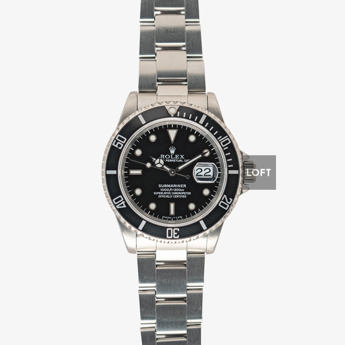 Rolex Submariner Date 16610 Tritium Black Dial 40mm
