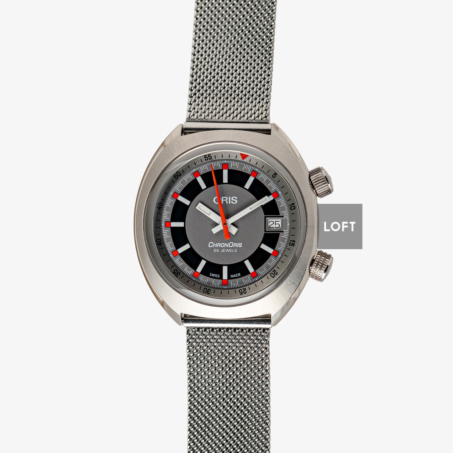 Oris Chronoris Date Grey Dial Rotating Inner Bezel 39mm