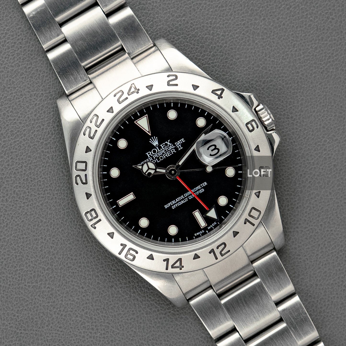 Rolex Explorer II 16570 Black Dial Super-Luminova 40mm