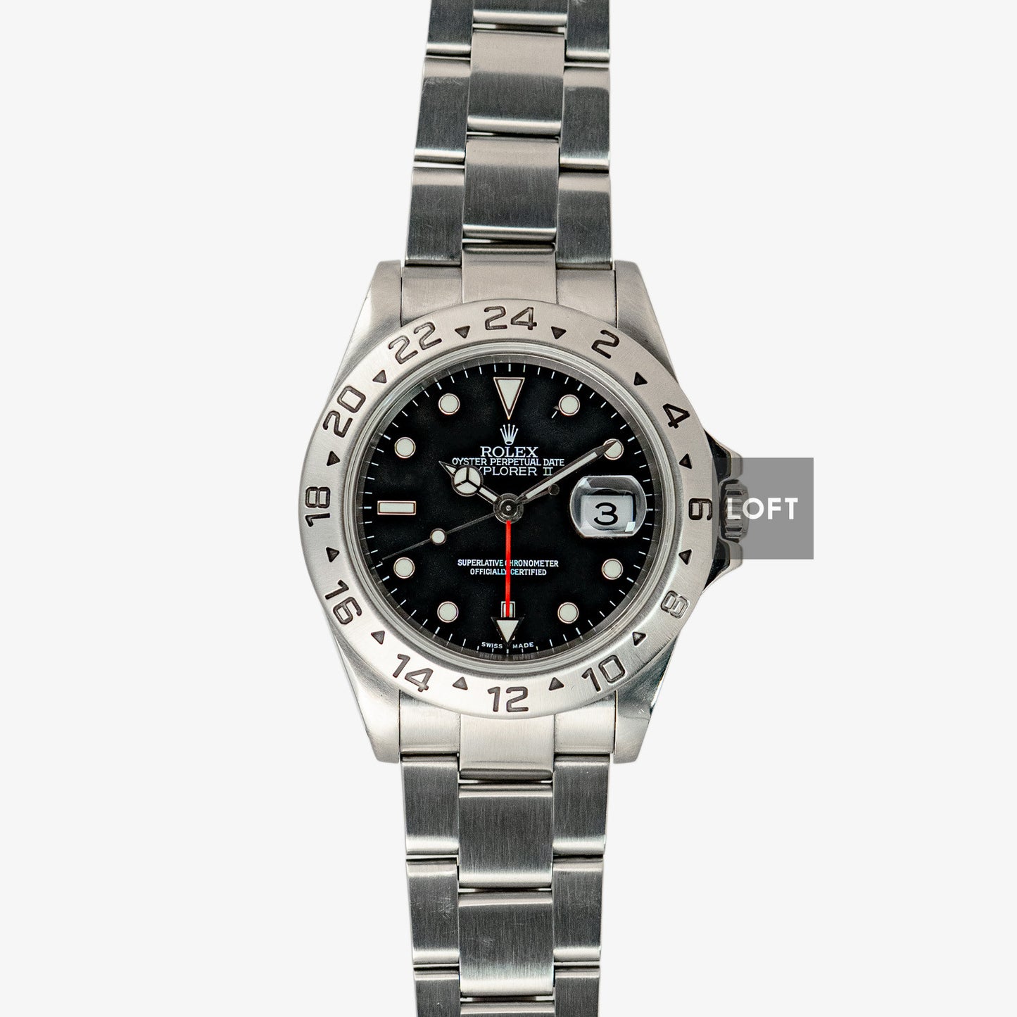 Rolex Explorer II 16570 Black Dial Super-Luminova 40mm