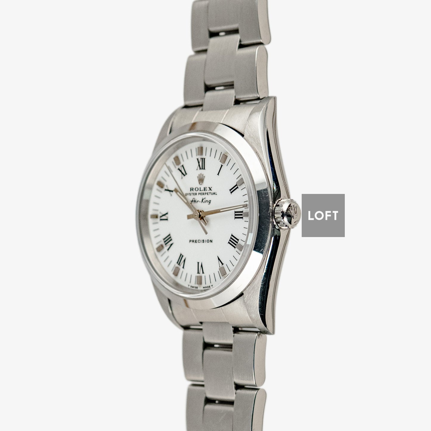 Rolex Air-King Precision 14000 Automatic White Dial 34 mm