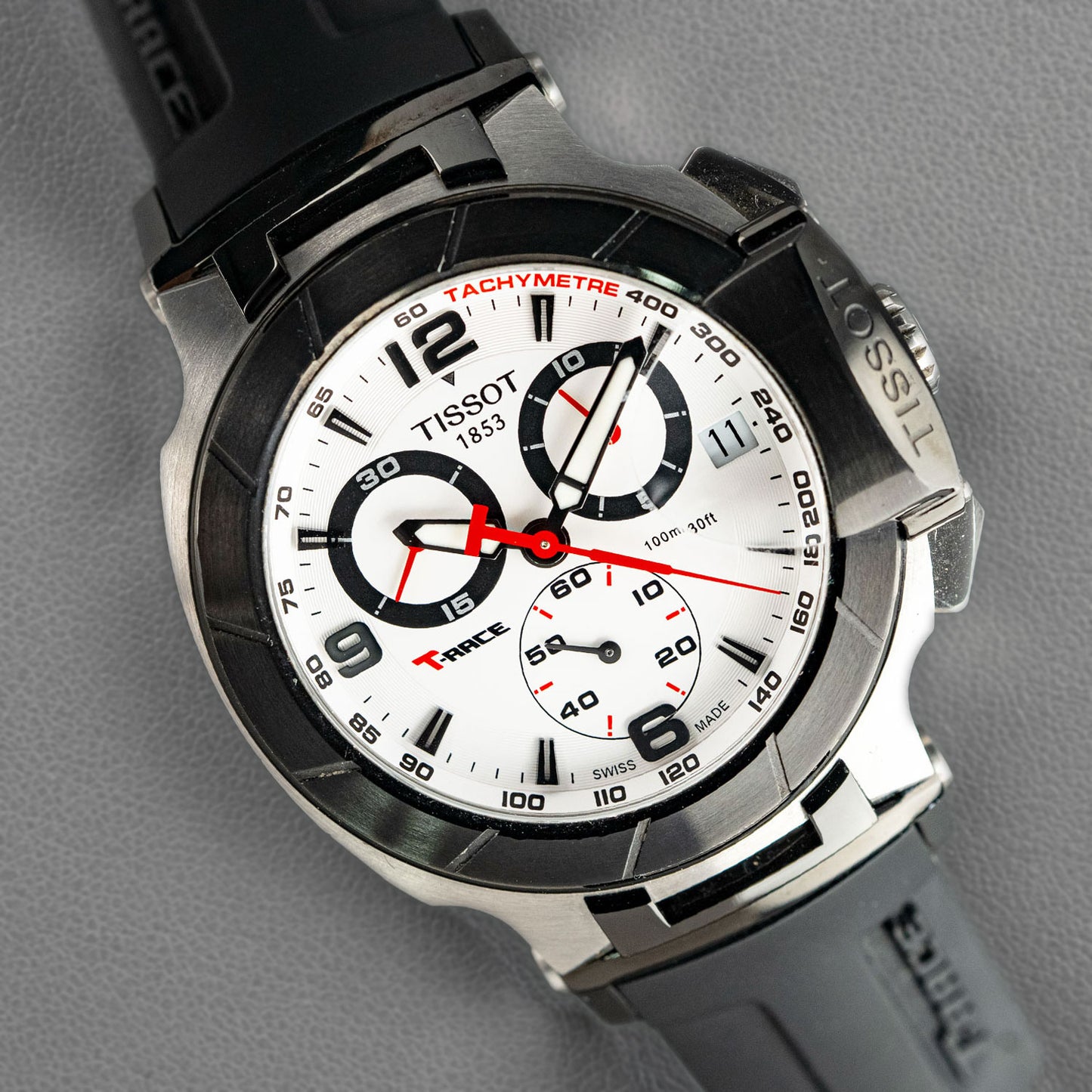 Tissot T-Race Quartz Chronograph Silver Dial 43mm