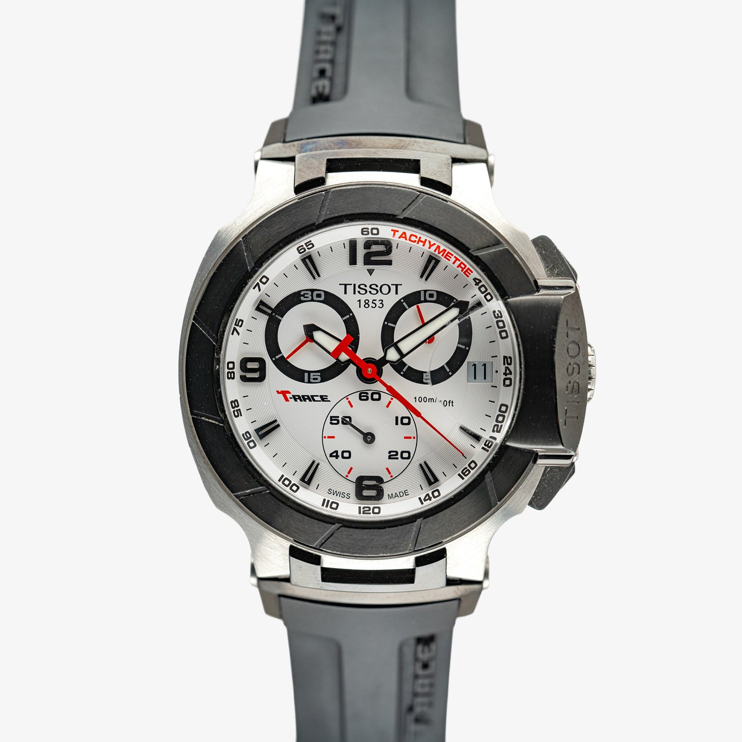 Tissot T-Race Quartz Chronograph Silver Dial 43mm