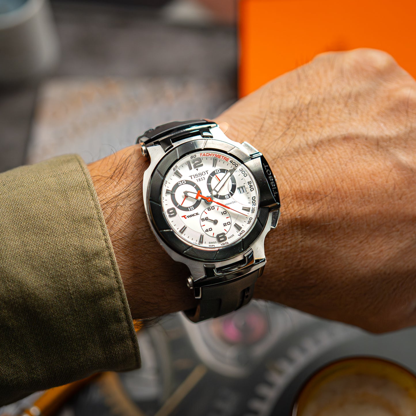 Tissot T-Race Quartz Chronograph Silver Dial 43mm