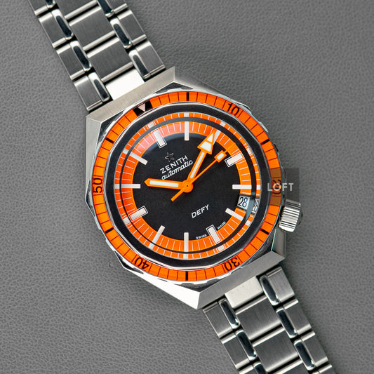 Zenith Defy Revival Automatic Diver Black & Orange Dial 37mm