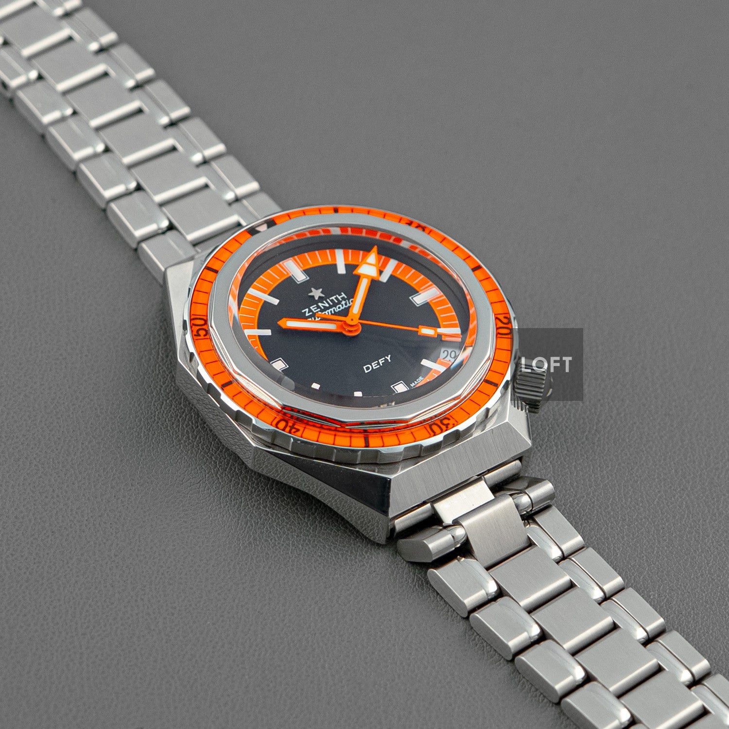 Zenith Defy Revival Automatic Diver Black & Orange Dial 37mm