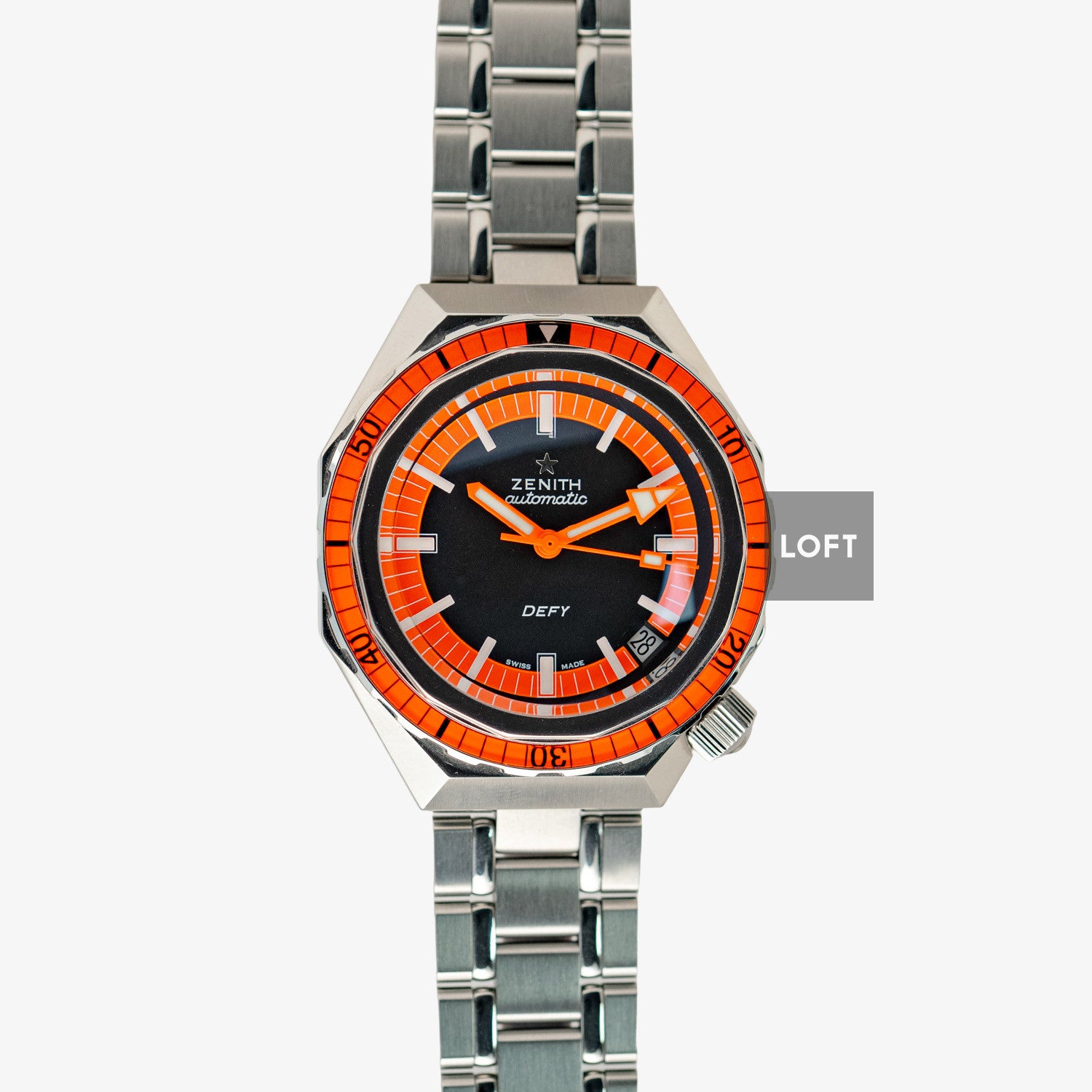 Zenith Defy Revival Automatic Diver Black & Orange Dial 37mm