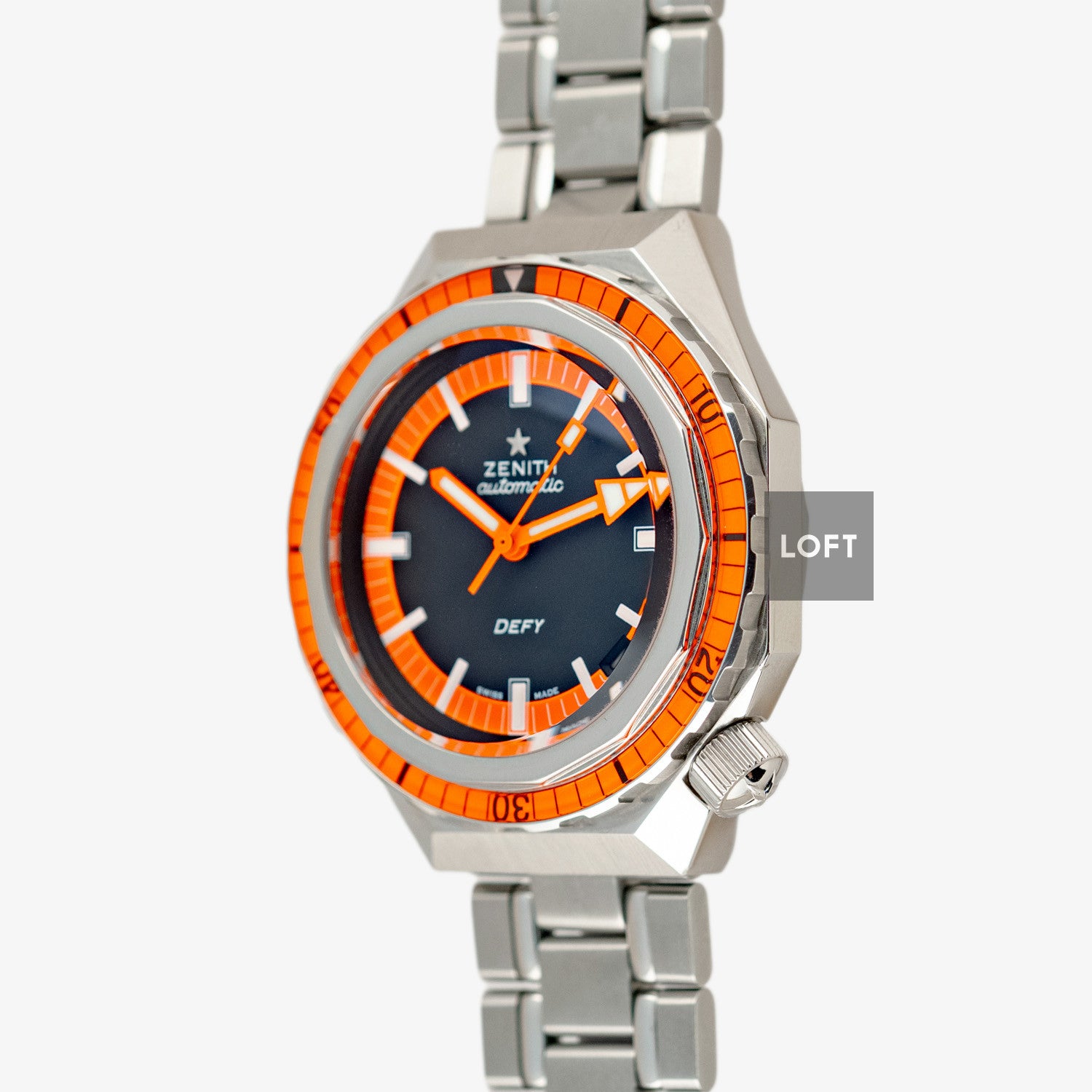 Zenith Defy Revival Automatic Diver Black & Orange Dial 37mm