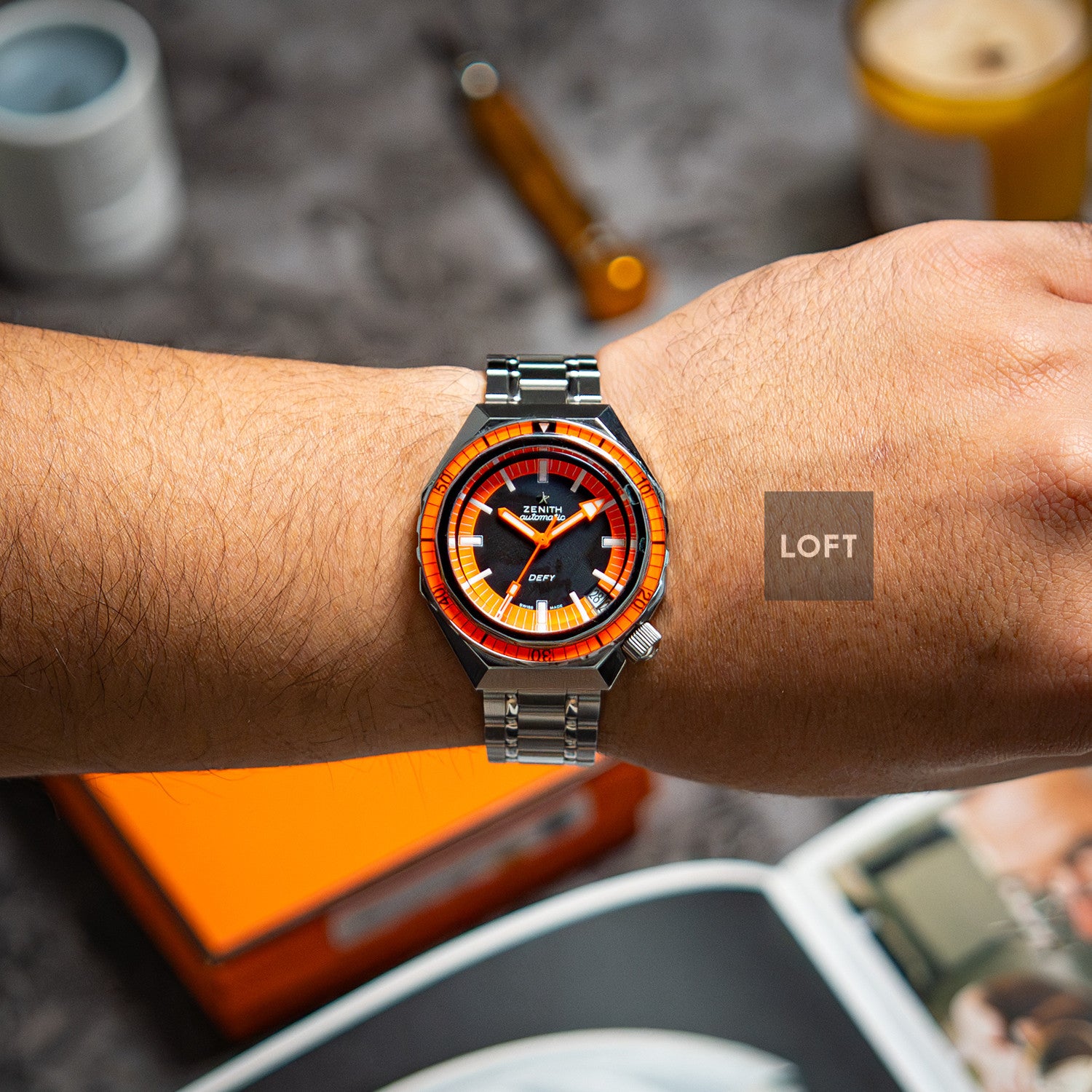 Zenith Defy Revival Automatic Diver Black & Orange Dial 37mm