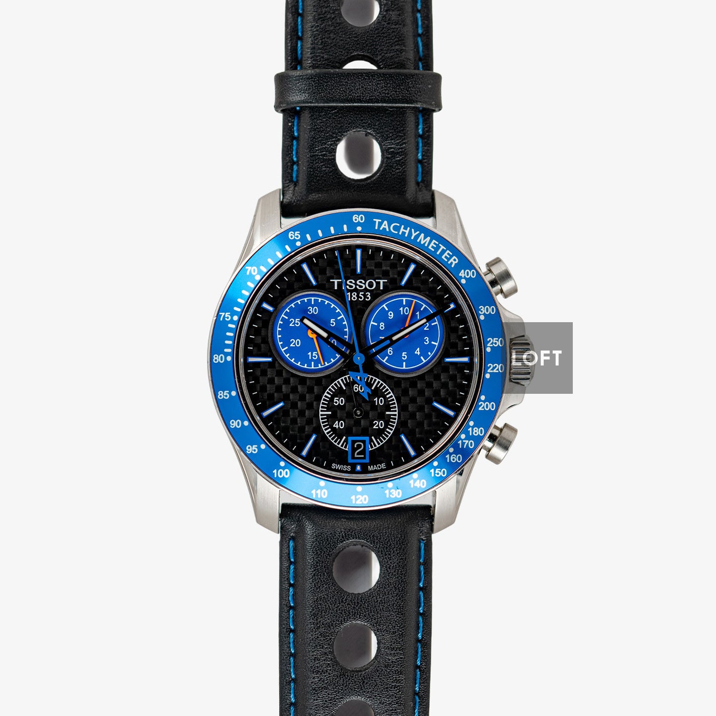 Tissot V8 Alpine Quartz Chronograph Black Dial 42.5mm