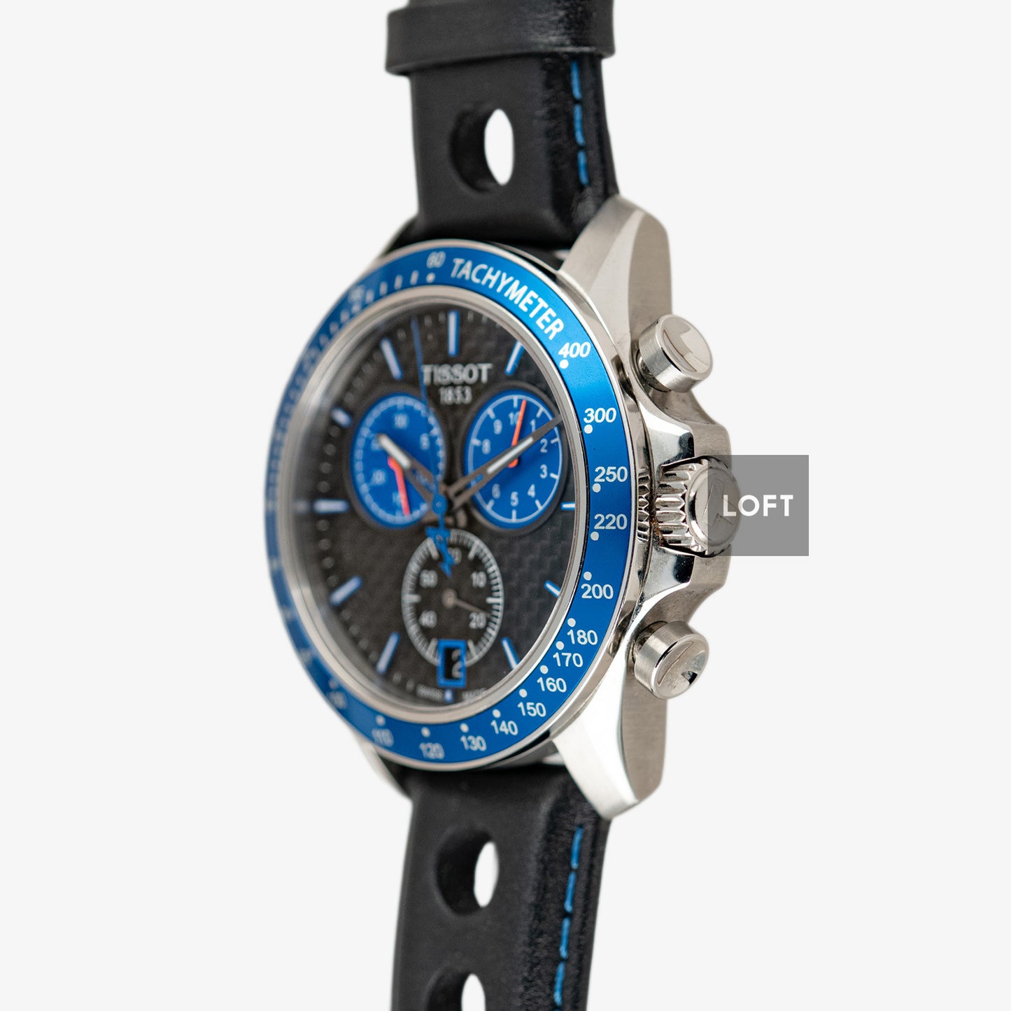 Tissot V8 Alpine Quartz Chronograph Black Dial 42.5mm