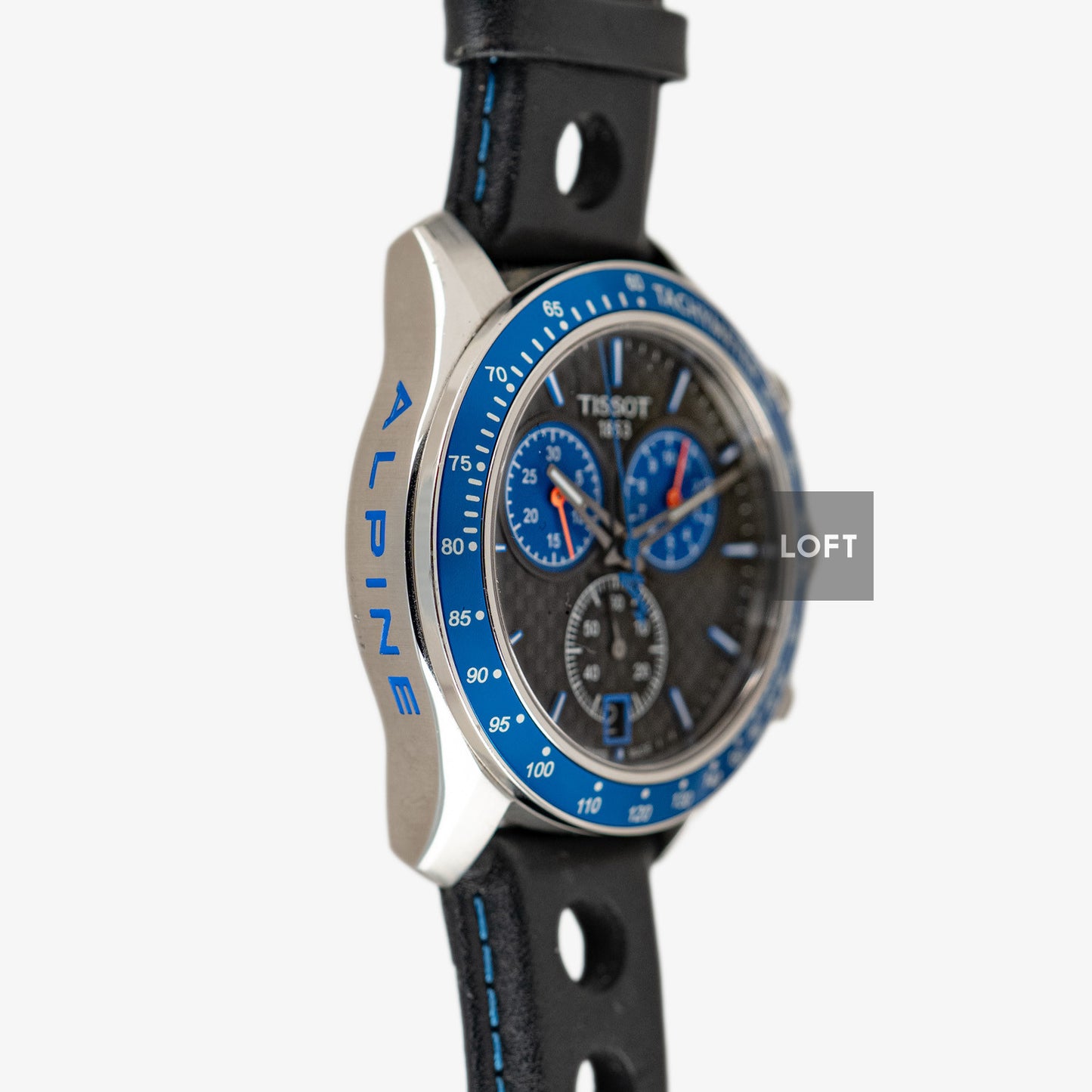 Tissot V8 Alpine Quartz Chronograph Black Dial 42.5mm