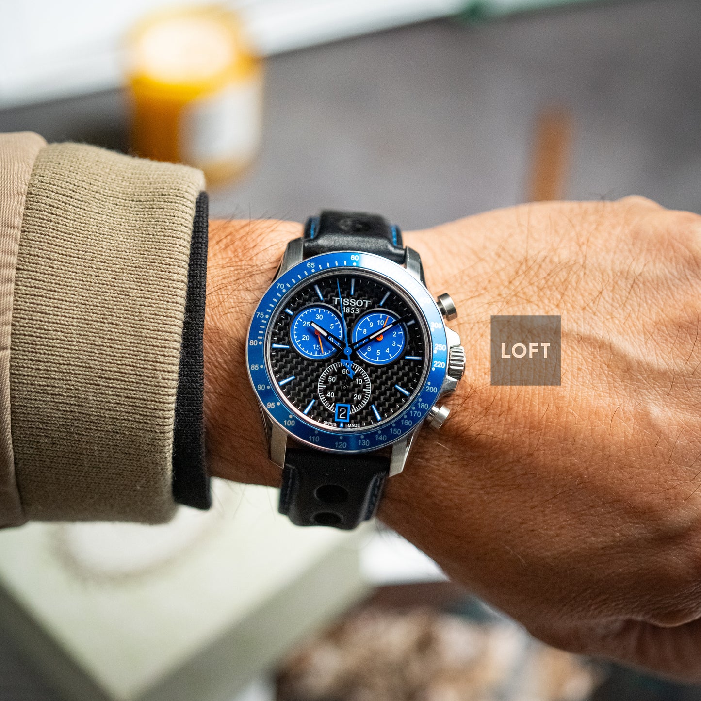 Tissot V8 Alpine Quartz Chronograph Black Dial 42.5mm
