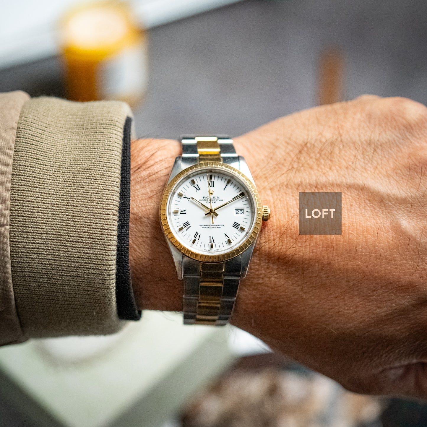 Rolex Oyster Perpetual Date 15223 Automatic Roman Dial 36mm