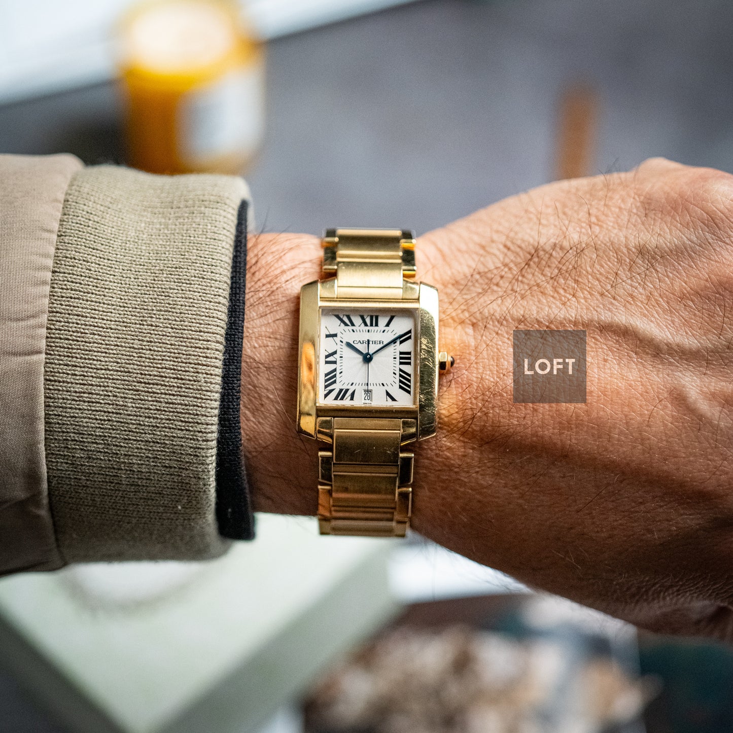 Cartier Tank Française Automatic Date Yellow Gold 29mm