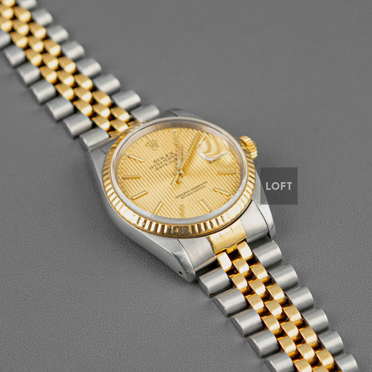 Rolex Datejust 16233 Automatic Two-Tone Golden Dial 36mm